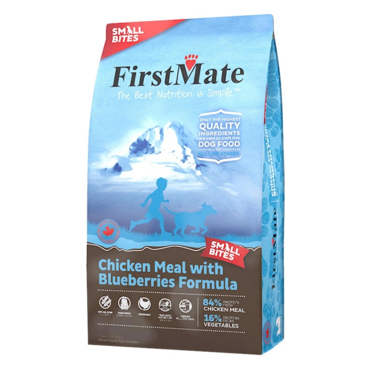 Firstmate Dog Limited Ingredient Grain Free Small Bites Chicken Blueberry 4Lb - Pets Perfect