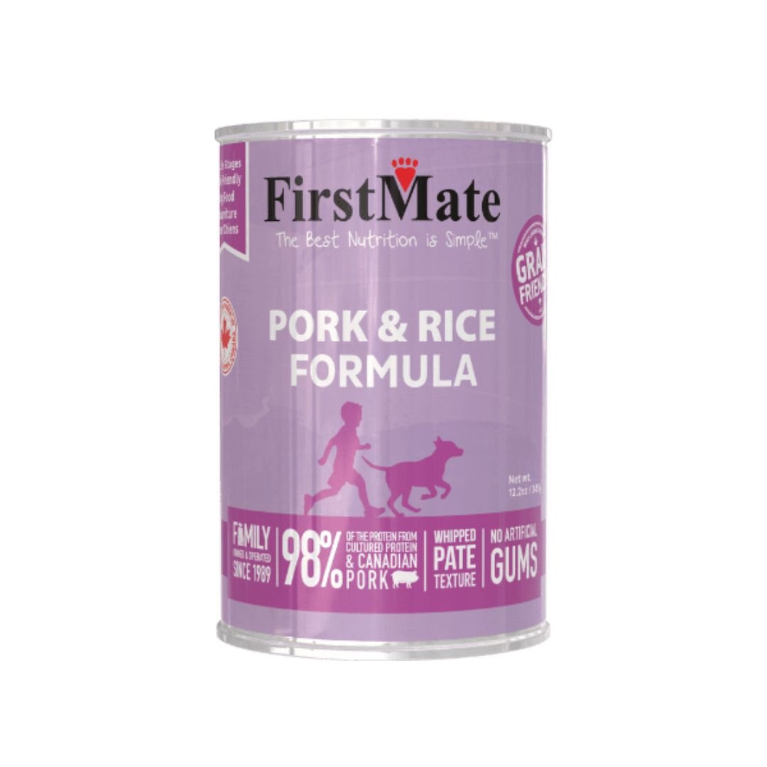 FirstMate Dog Limited Ingredient Grain Friendly Pork & Rice 12.2oz. (Case of 12) - Pets Perfect