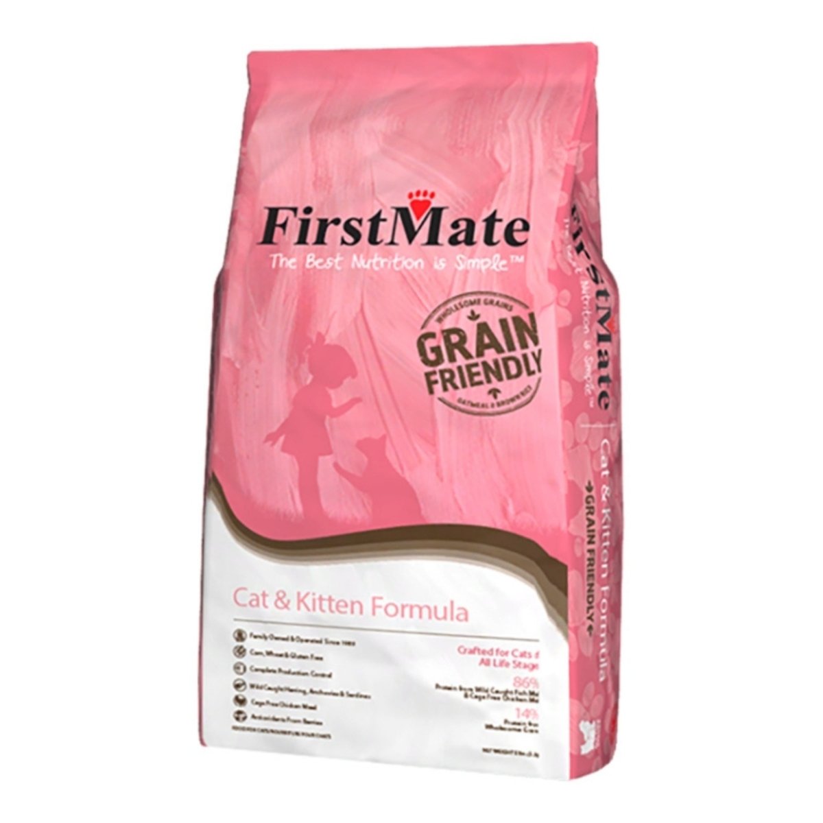 Firstmate Cat Grain Friendly Cat & Kitten 5Lb. - Pets Perfect