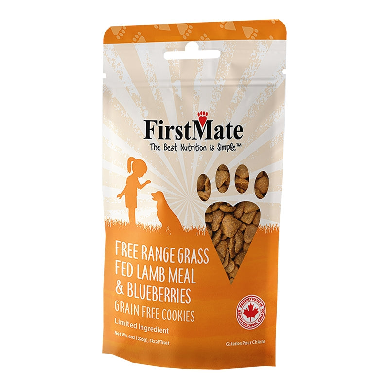 Firstmate Dog Limited Ingredient Grain-Free Lamb & Blueberry Dog Treat, 8 oz