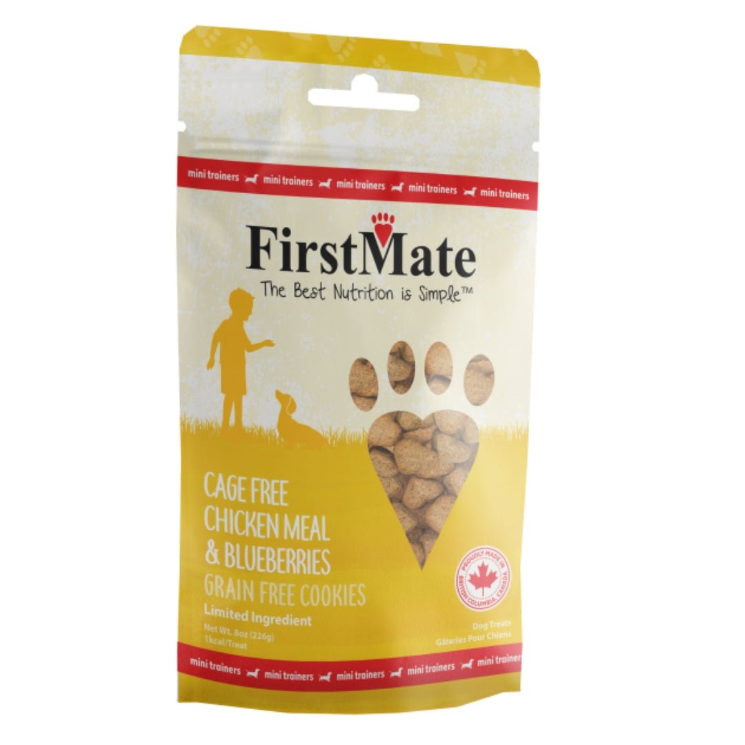 Firstmate Dog Limited Ingredient Grain Free Mini Chicken Blueberry Treat 8oz. - Pets Perfect