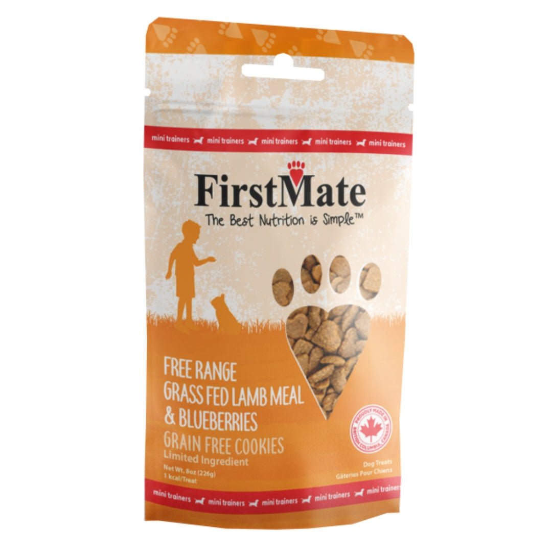 Firstmate Dog Limited Ingredient GF Mini Lamb Blueberry Dog Treat 8 oz