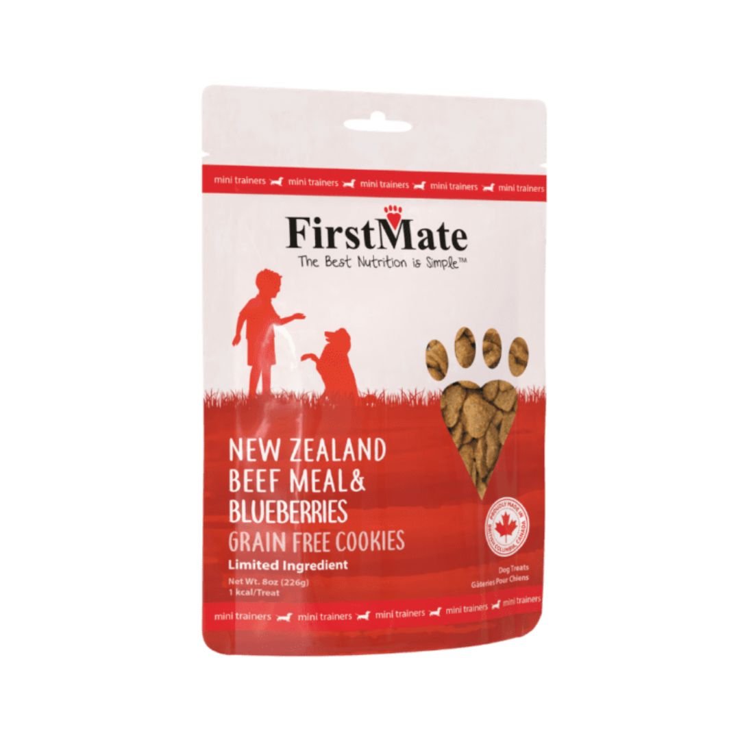 FirstMate Mini Beef Blueberry Dog Treats 8 oz - Pets Perfect
