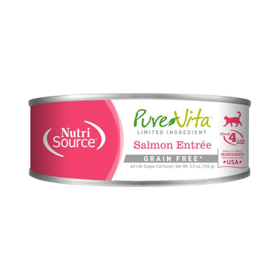 PureVita LID Grain-Free Canned Cat Food - Salmon Entree, 5.5 oz each, Case of 12
