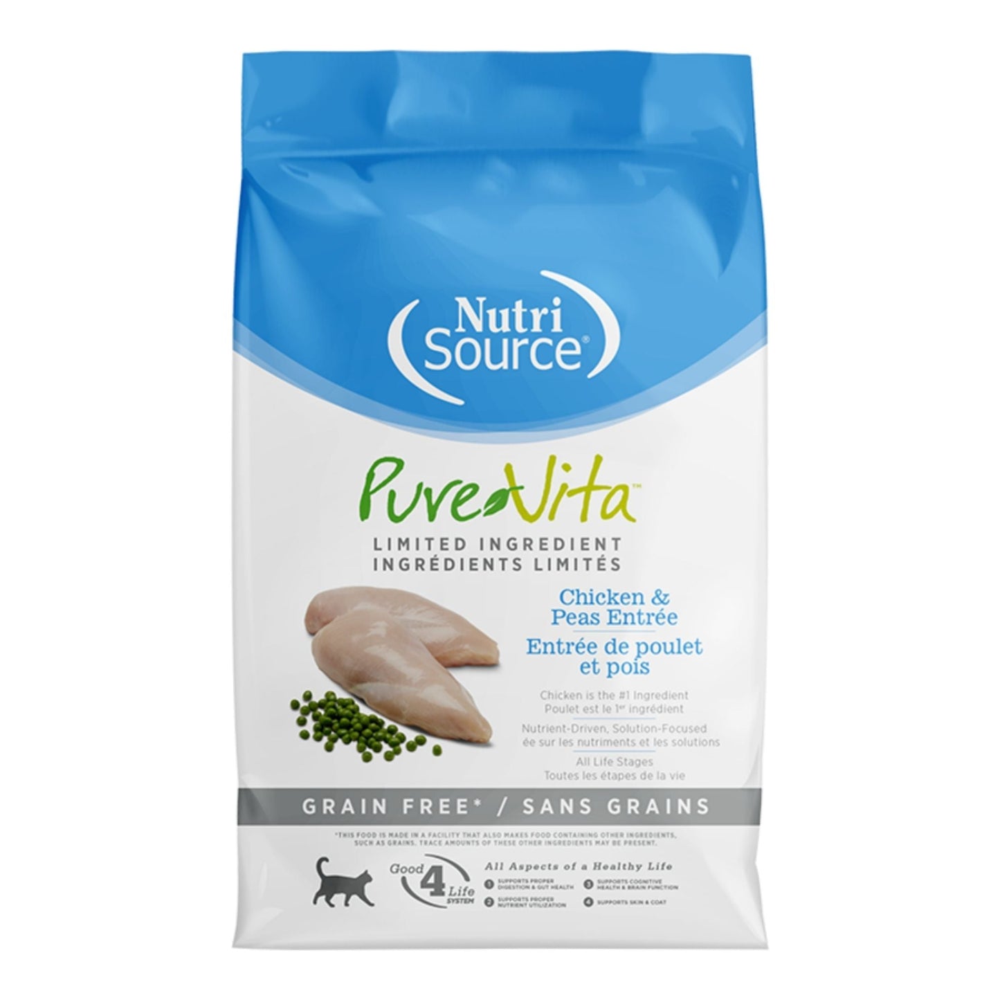 Pure Vita Cat Grain-Free Chicken & Peas, 1.5 lb