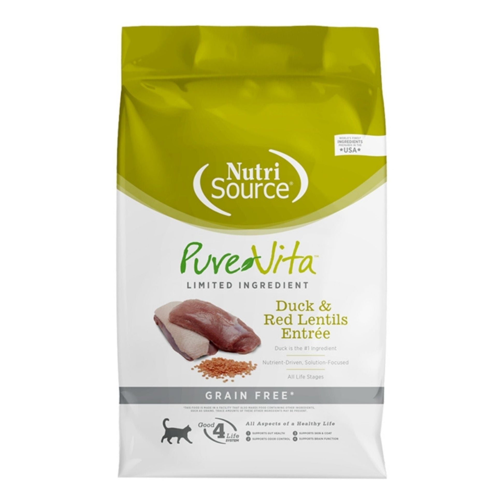 Pure Vita Cat Grain-Free Duck & Red Lentils, 12 lb
