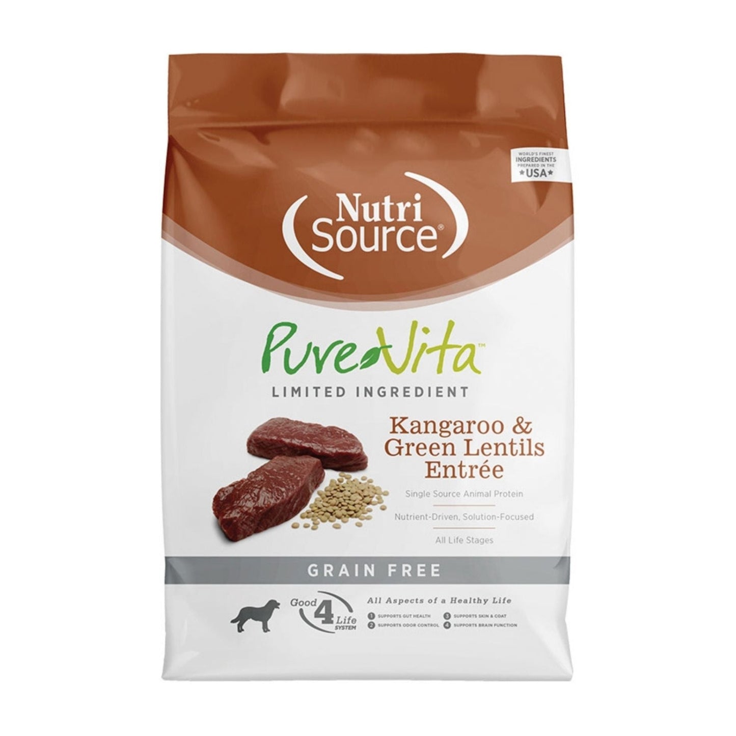 Pure Vita Dog Grain-Free Kangaroo & Green Lentils 4 lb