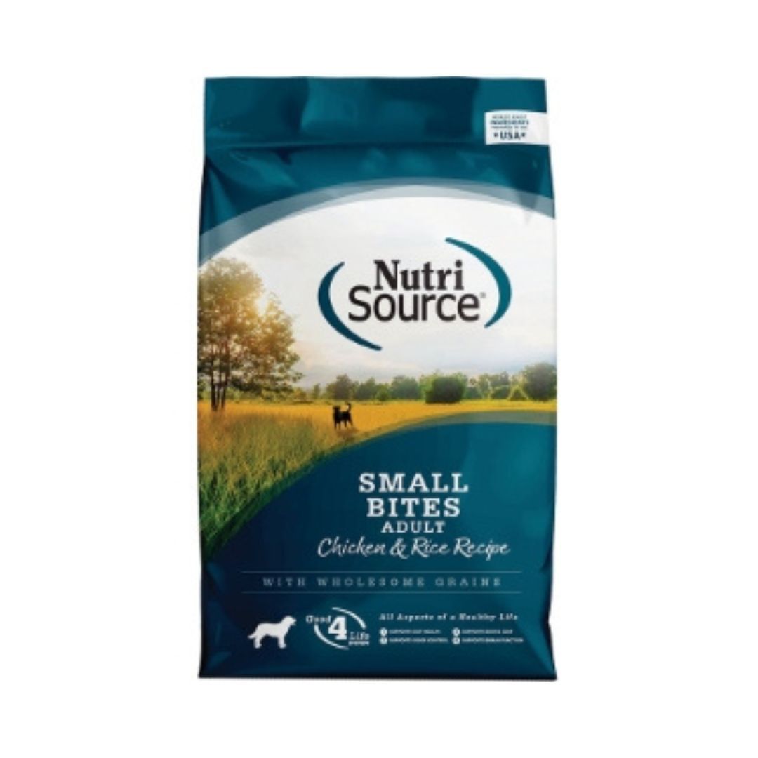 NutriSource Small Bites Adult Dry Dog Food Chicken & Rice 4 lb