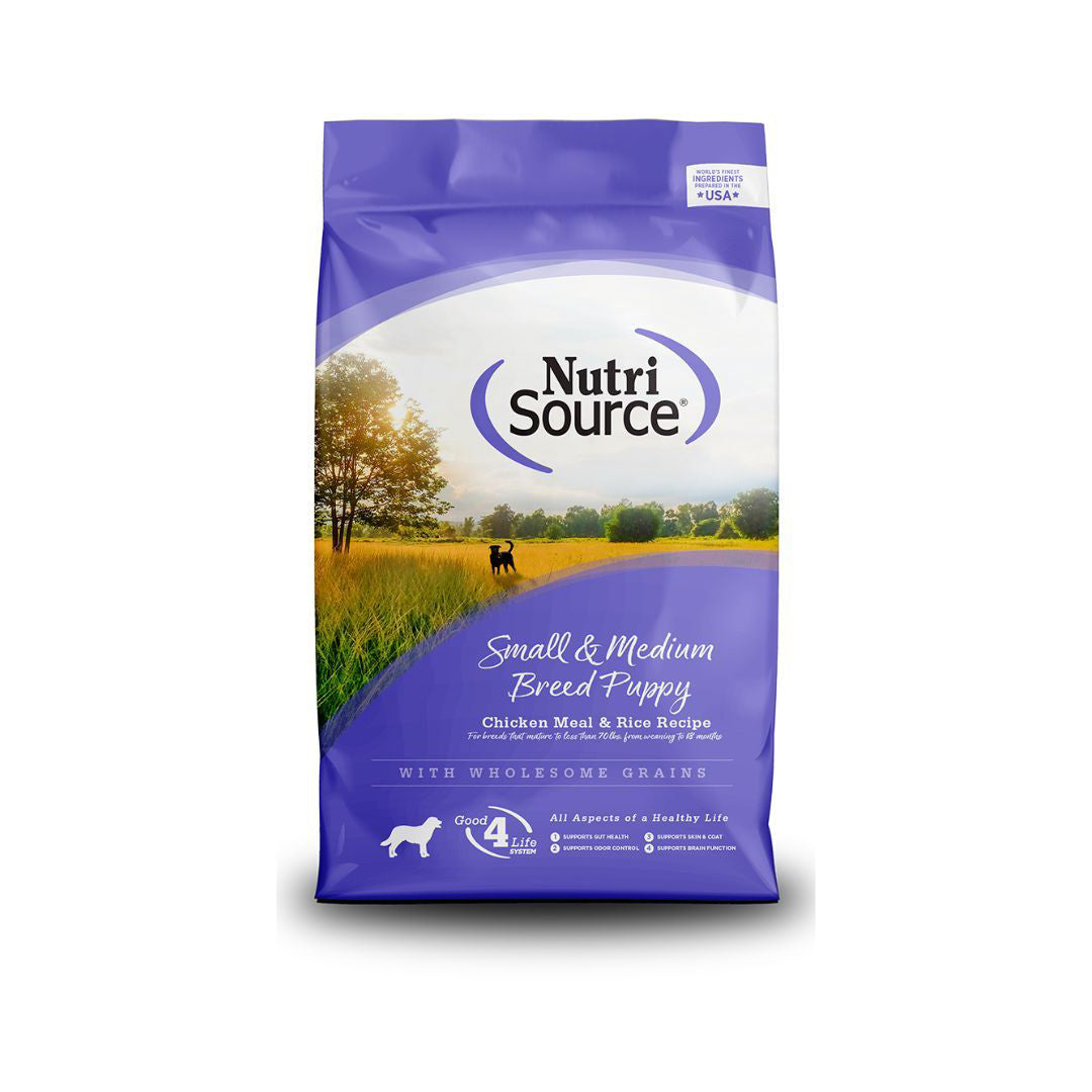 NutriSource Small & Medium Breed Puppy Dry Dog Food Chicken & Rice 1.5