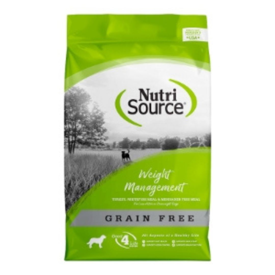 NutriSource Weight Management Grain-Free Dry Dog Food Turkey 4 lb