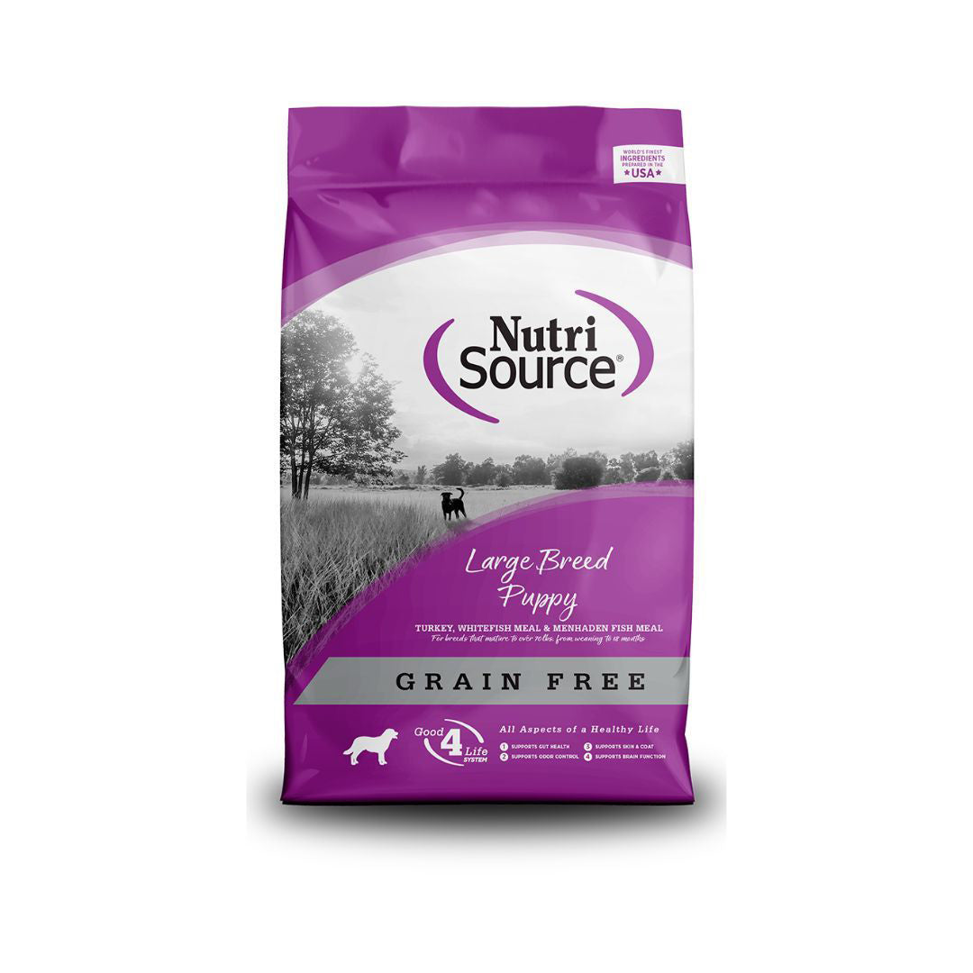 NutriSource Large Breed Puppy GF Dry Dog Food Turkey, Whitefish
