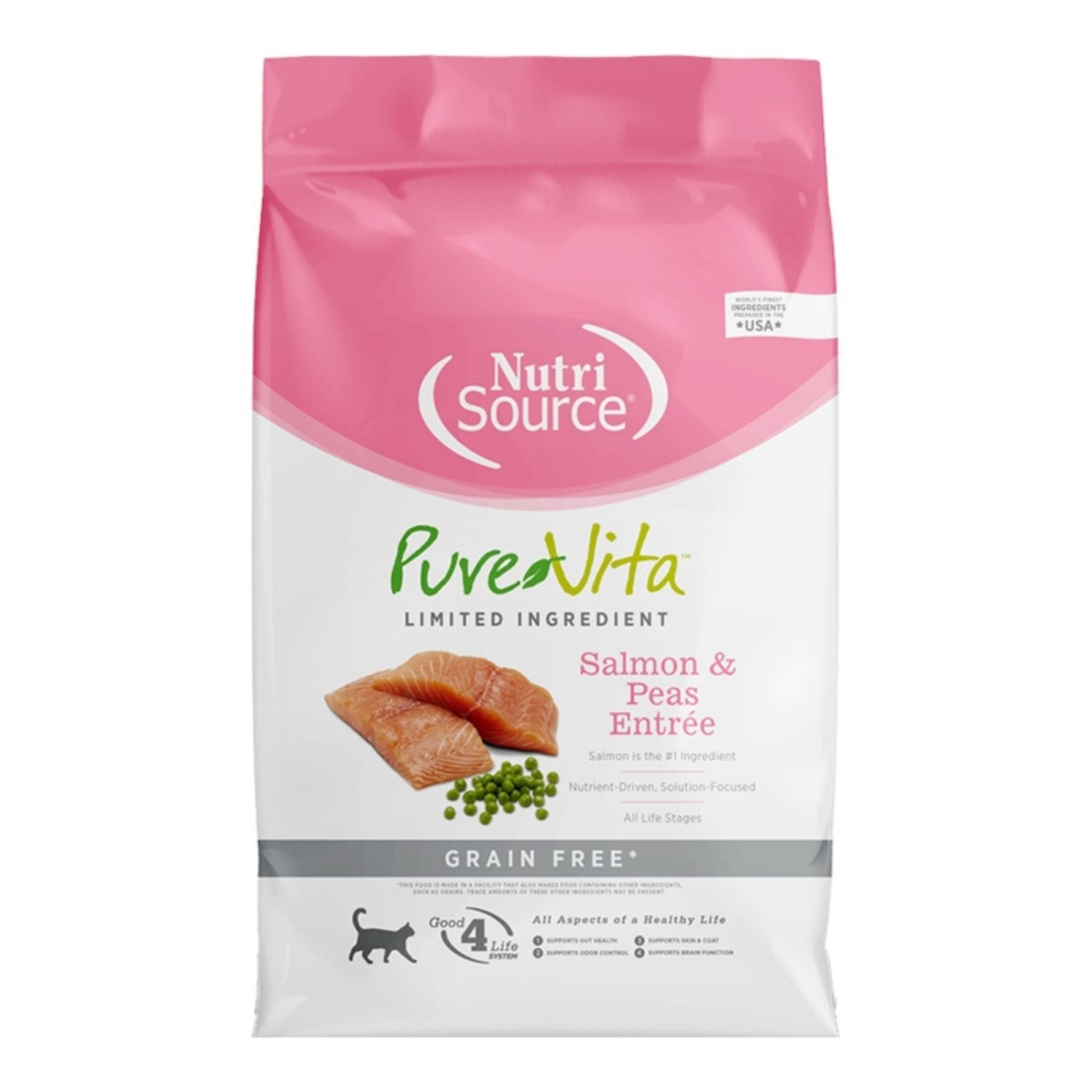 Pure Vita Cat Grain-Free Salmon & Peas, 4 lb