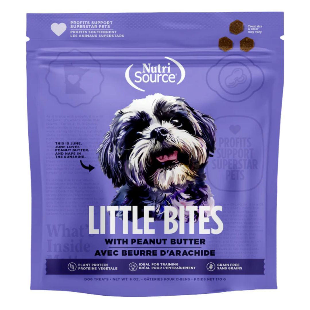 Nutrisource Dog Little Bites Grain-Free Peanut Butter 6 oz