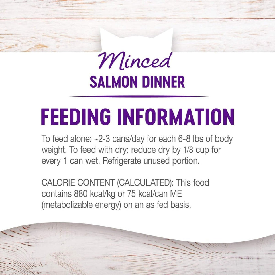 Wellness Complete Health Minced Salmon Wet Cat Food, 3 oz, 24 ct, view 3