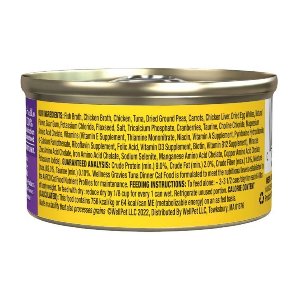 Wellness Complete Health Gravies Tuna and Chicken Wet Cat Food, 3 oz, view 3