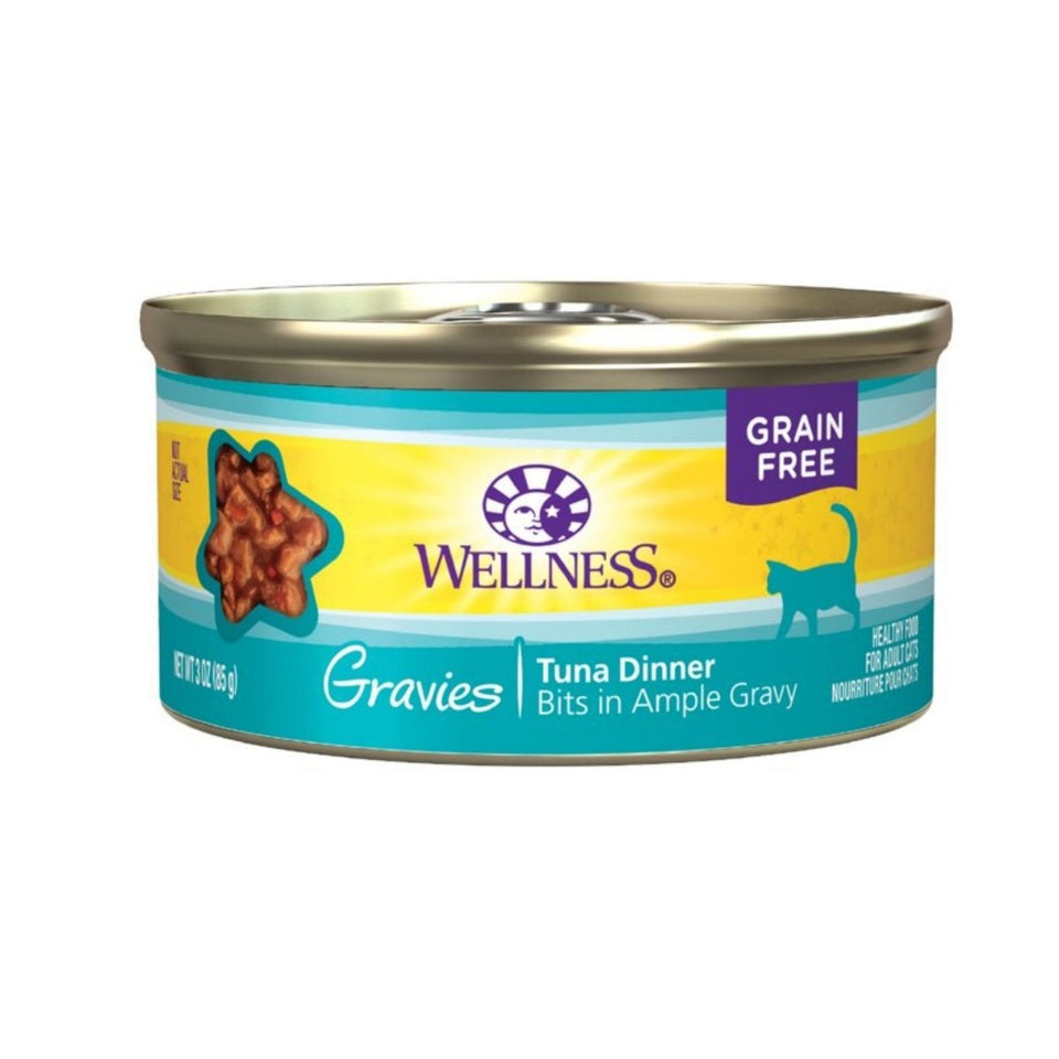 Wellness Complete Health Gravies Tuna and Chicken Wet Cat Food, 3 oz