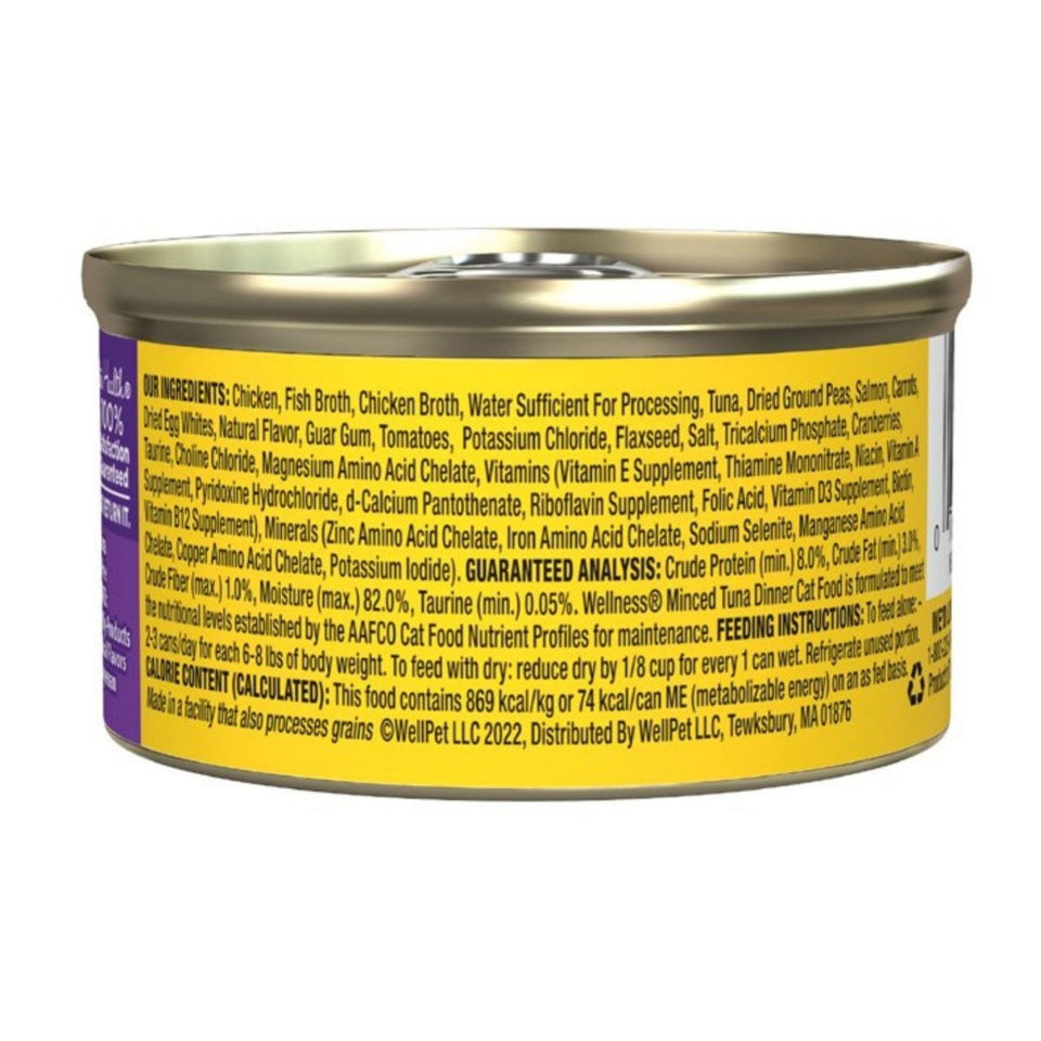 Wellness Complete Health Minced Tuna Dinner Wet Cat Food, 3 oz, 24 ct, view 4
