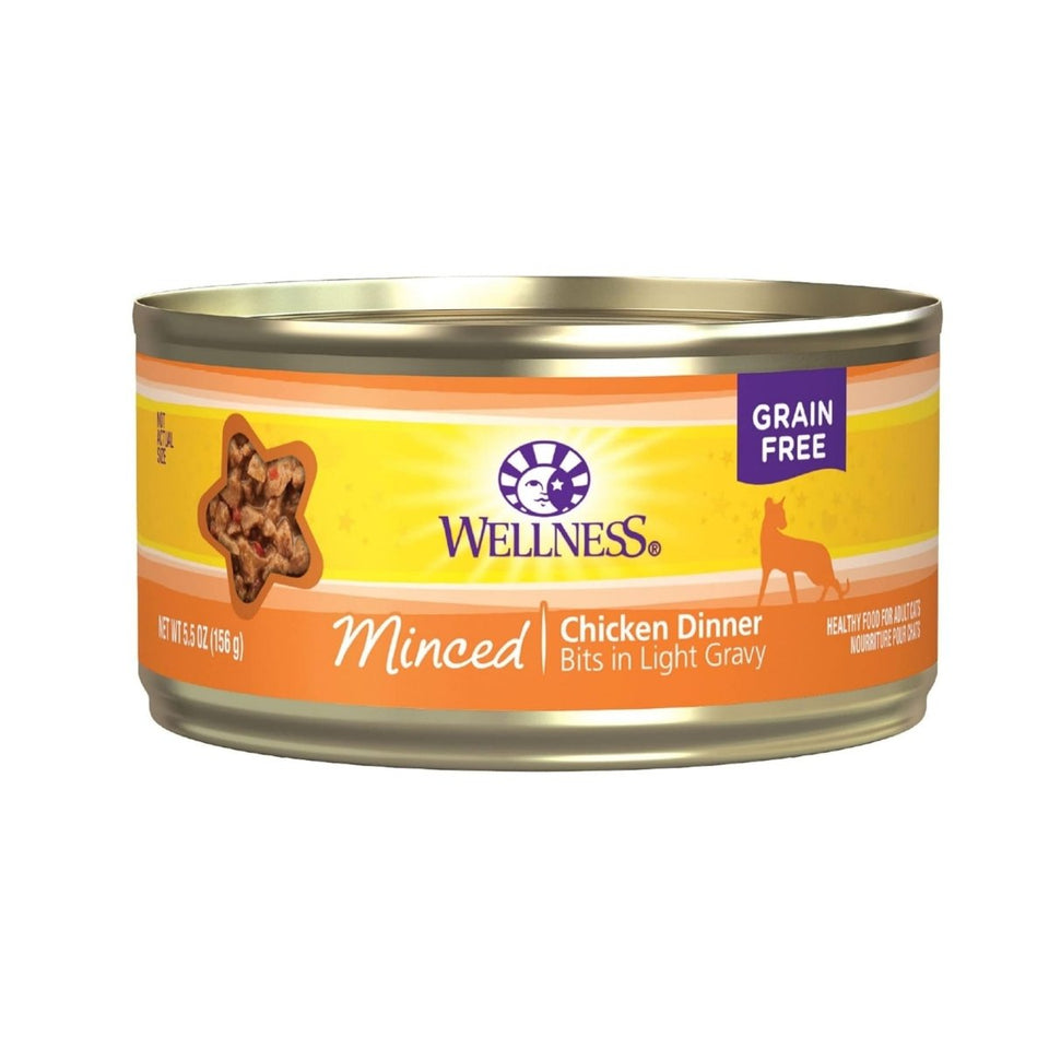 Wellness Complete Health Minced Chicken Wet Cat Food, 5.5 oz, 24 ct