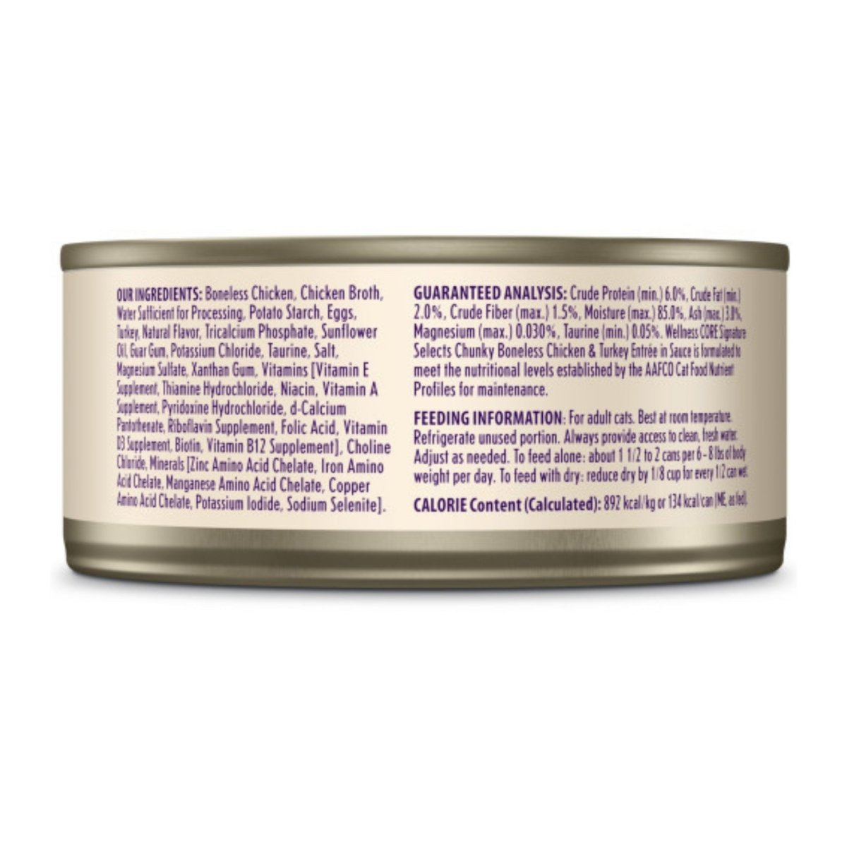 Wellness Cat Core Signature Select Chunky Chicken Turkey Entrée 5.3oz. (Case of 12) - Pets Perfect