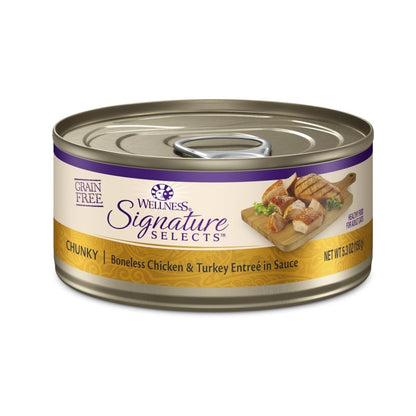Wellness Cat Core Signature Select Chunky Chicken Turkey Entrée 5.3oz. (Case of 12) - Pets Perfect
