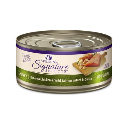 Wellness Cat Core Signature Select Chunky Chicken Salmon Entrée 5.3oz. (Case of 12) - Pets Perfect