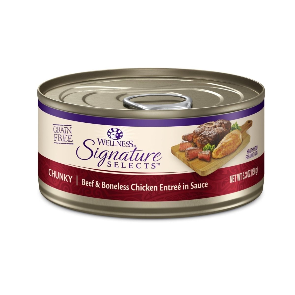 Wellness Cat Core Signature Select Chunky Beef Chicken Entrée 5.3oz. (Case of 12) - Pets Perfect