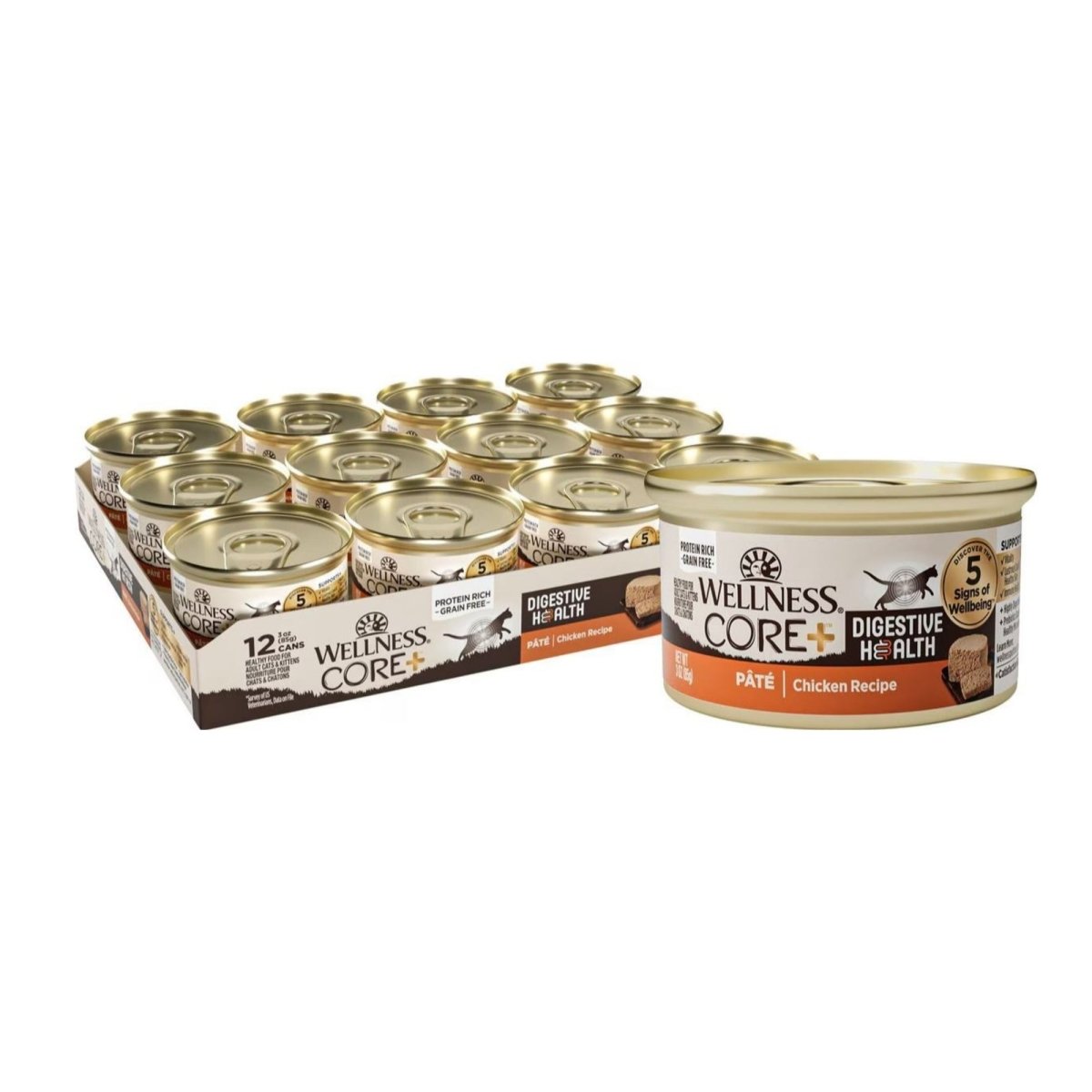 Wellness Cat Core Digestive Health Chicken Pate 3oz. (Case of 12) - Pets Perfect