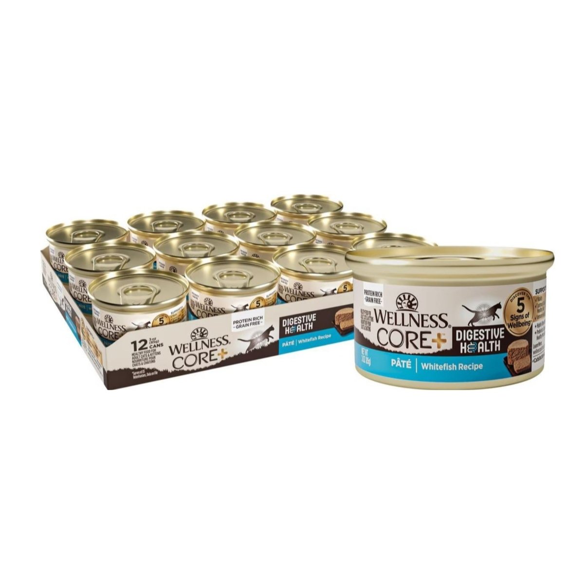 Wellness Cat Core Digestive Health Whitefish Pate 3oz. (Case of 12) - Pets Perfect