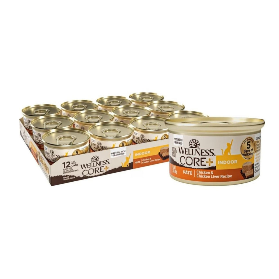 Wellness CORE Indoor GF Wet Cat Food, Chicken and Chicken Liver Pate