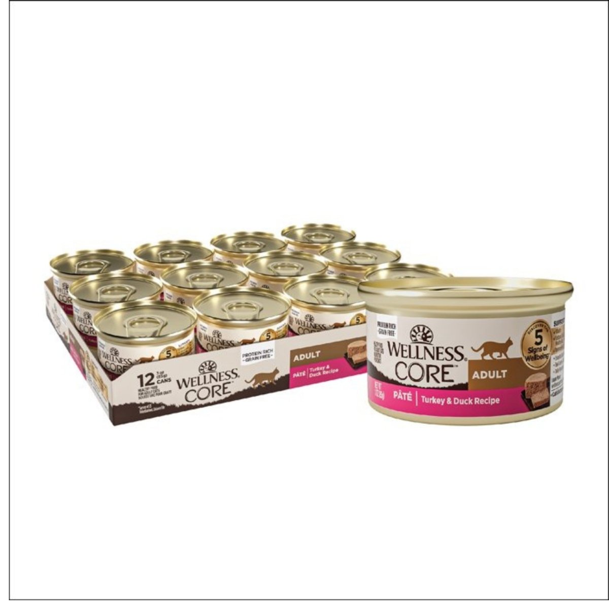 Wellness Cat Core Turkey Duck Pate 3oz. (Case of 12) - Pets Perfect