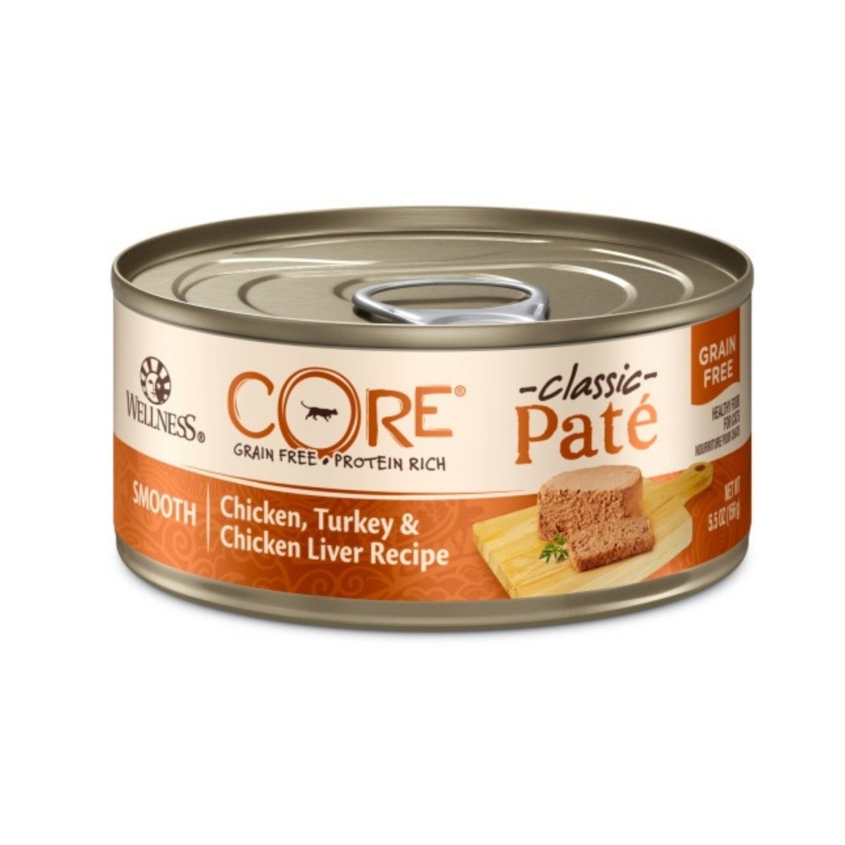 Wellness Cat Core Chicken Turkey Chicken Liver Pate 5.5oz. (Case of 24) - Pets Perfect