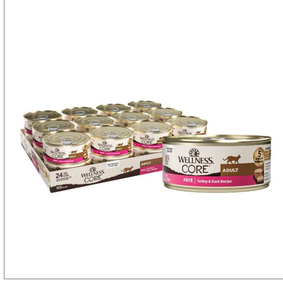 Wellness Cat Core Grain - free Turkey Duck Pate 5.5oz. (Case of 24) - Pets Perfect
