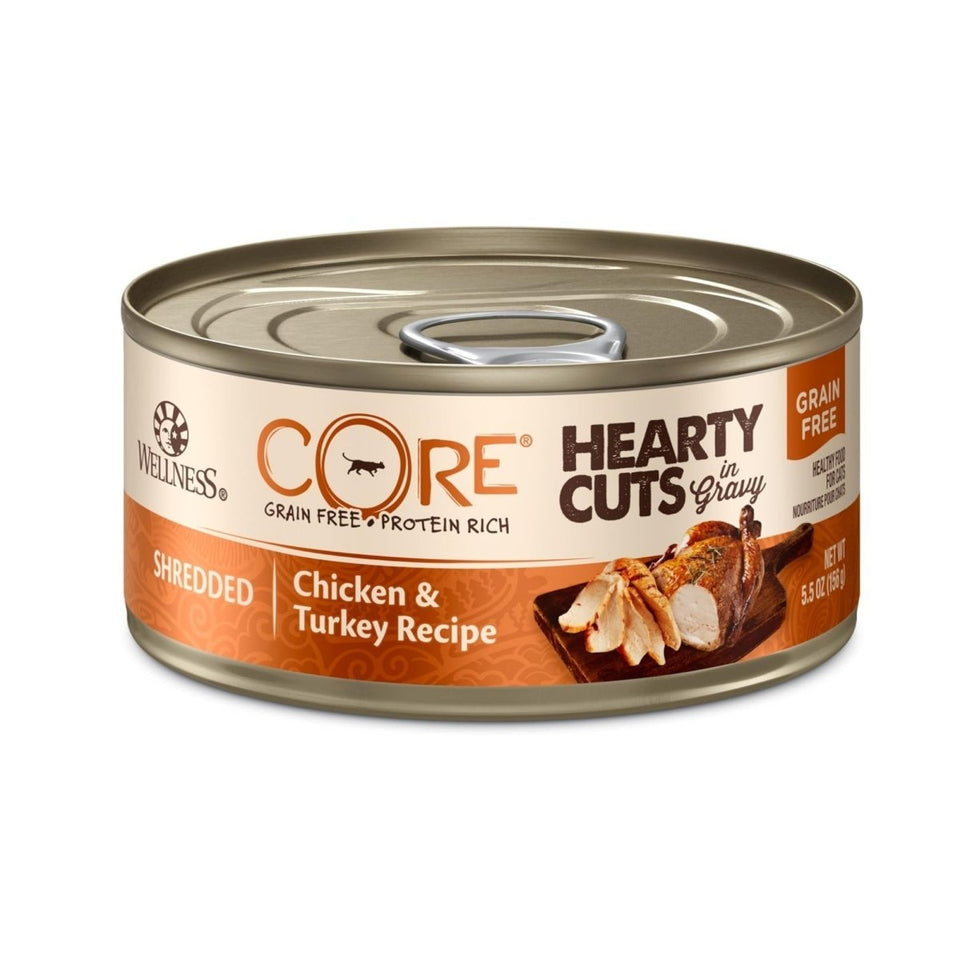 Wellness CORE Hearty Cuts GF Wet Cat Food, 5.5 oz, 24 ct