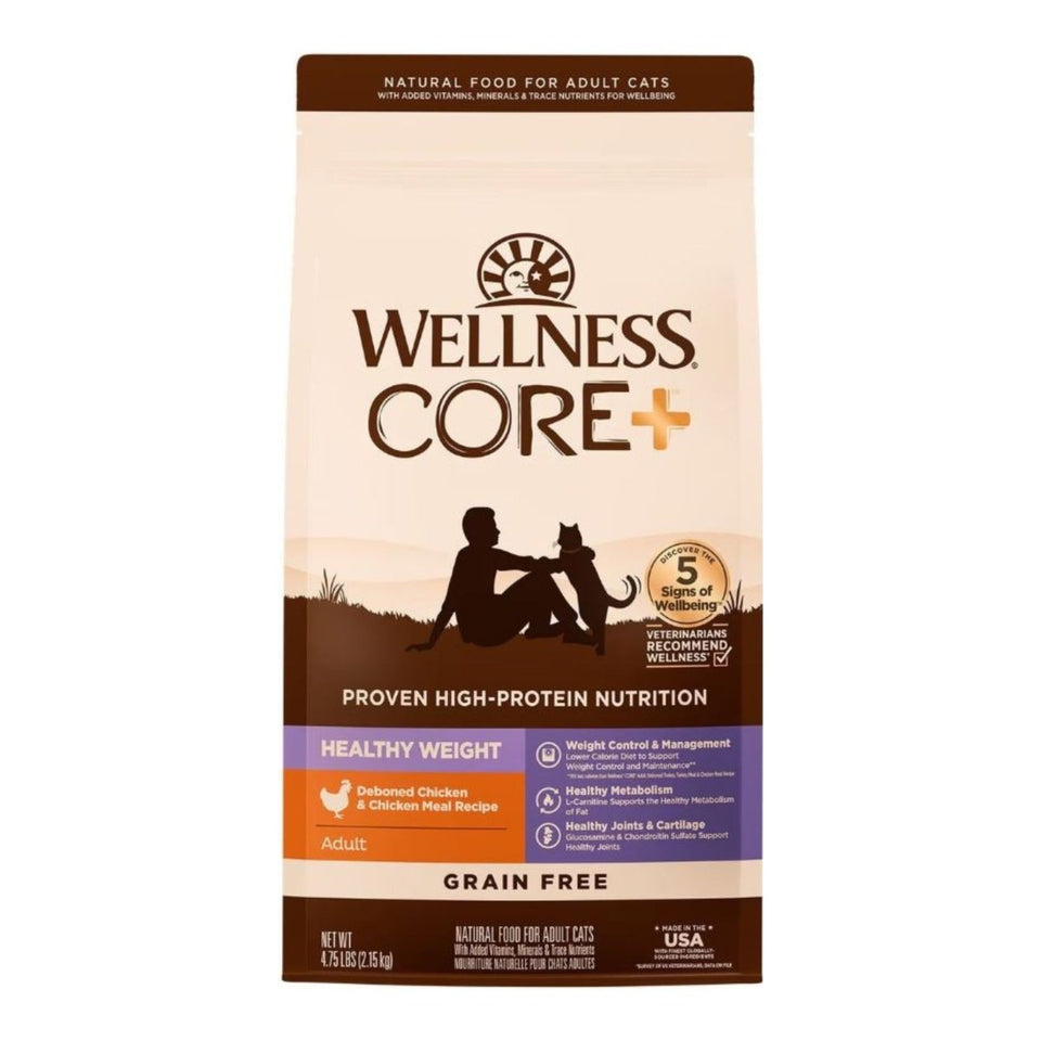 Wellness CORE+ Healthy Weight Dry Cat Food - Deboned Chicken, 4.75 lb
