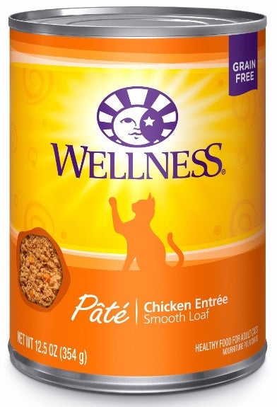 Wellness Cat Complete Health Grain-free Chicken Pate, 12.5 oz each, Case of 12