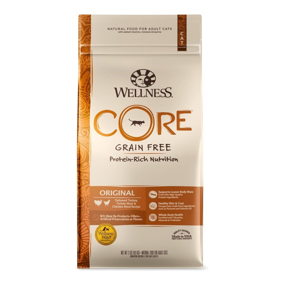 Wellness CORE Original GF Dry Cat Food - Turkey and Chicken, 2 lb