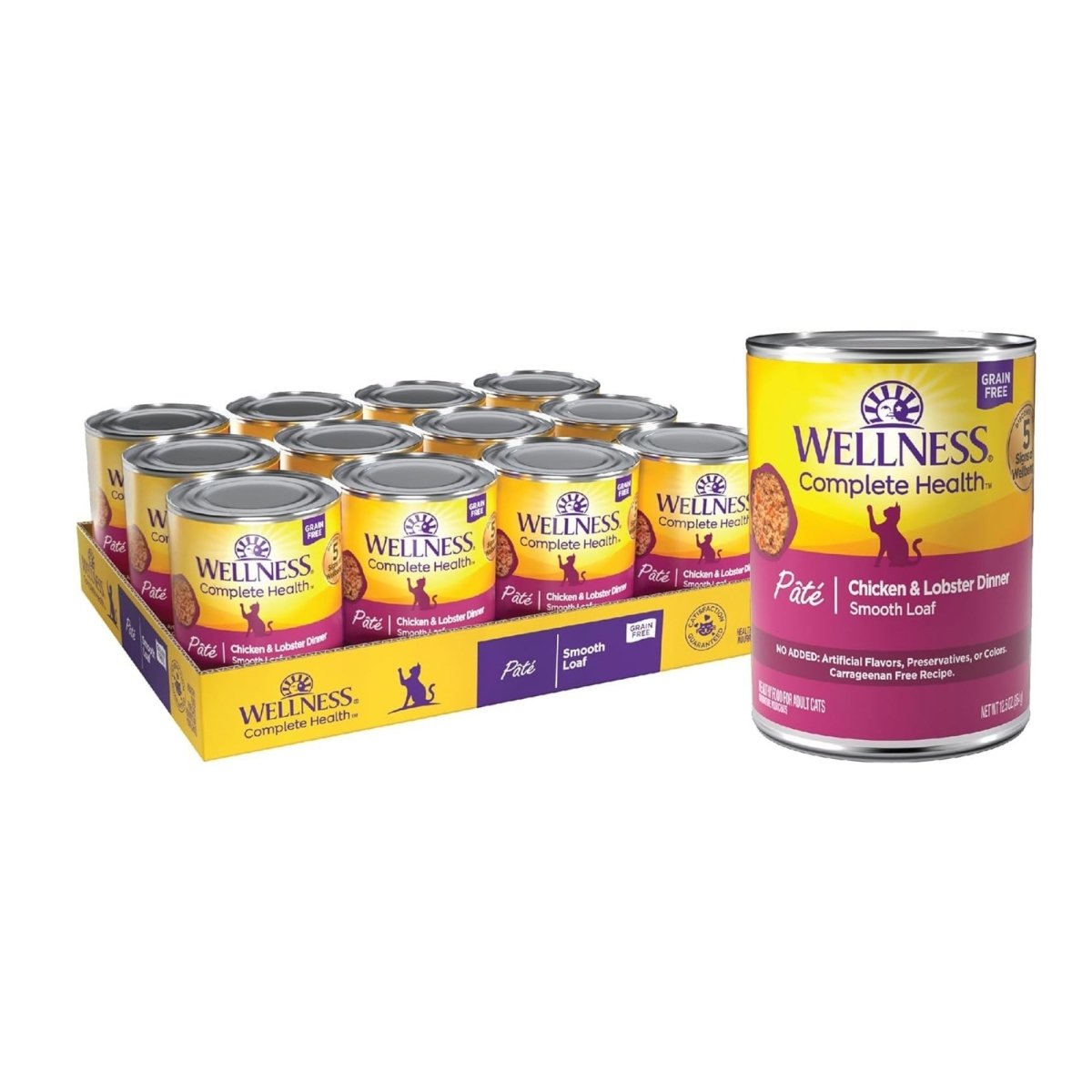 Wellness Cat Complete Health Grain - free Chicken Lobster Pate 12.5oz. (Case of 12) - Pets Perfect
