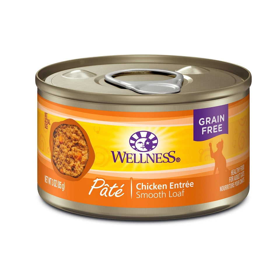 Wellness Cat Complete Health Grain-free Chicken Pate, 3 oz 24 ct
