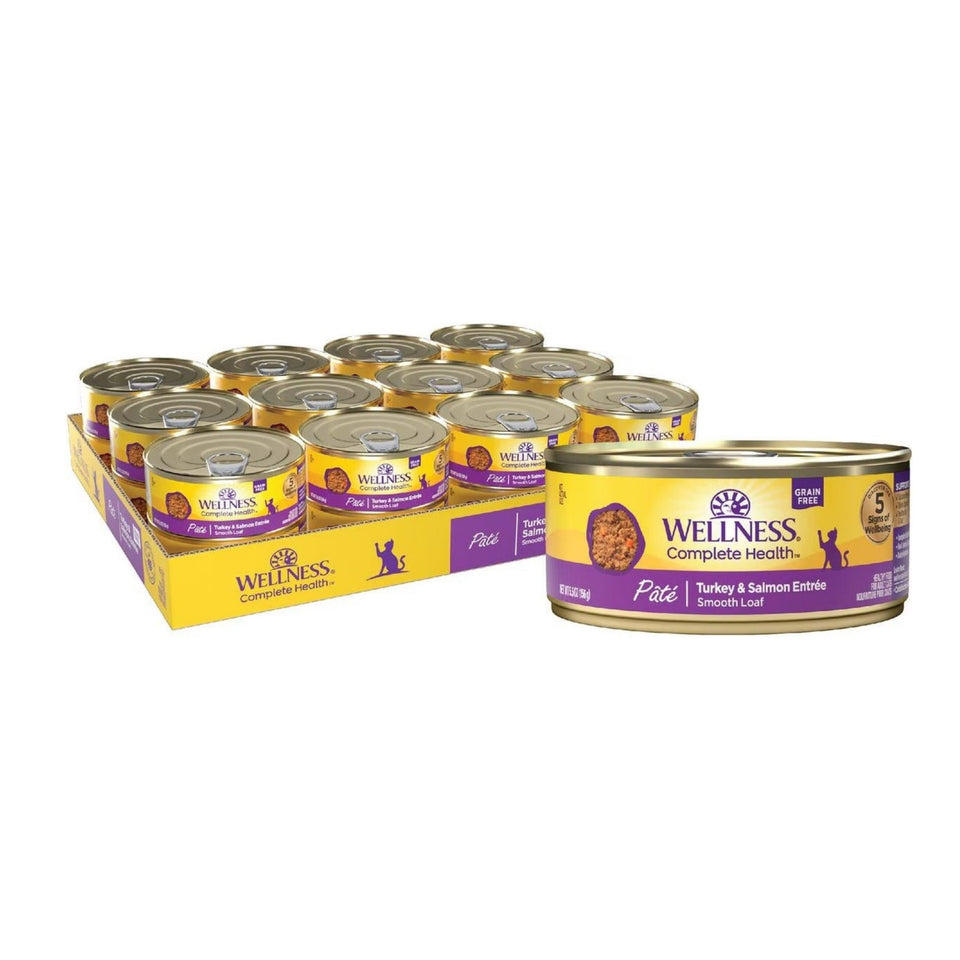 Wellness Cat Complete Health GF Turkey Salmon Pate, 5.5 oz 24 ct