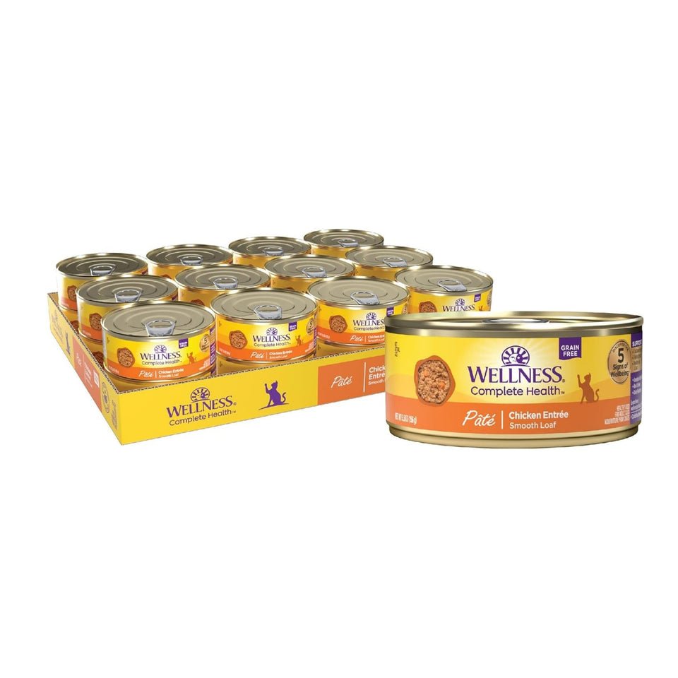 Wellness Cat Complete Health Grain-free Chicken Pate, 5.5 oz 24 ct