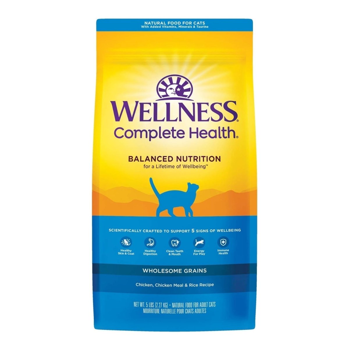 Wellness Cat Complete Health Adult Debone Chicken Meal 5Lb - Pets Perfect