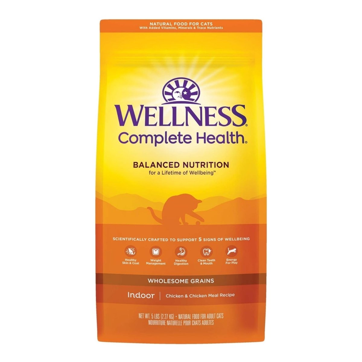 Wellness Cat Complete Health Indoor Debone Chicken Meal 5Lb - Pets Perfect