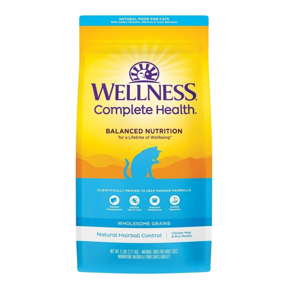 Wellness Complete Health Cat Natural Hairball Control Dry Cat Food