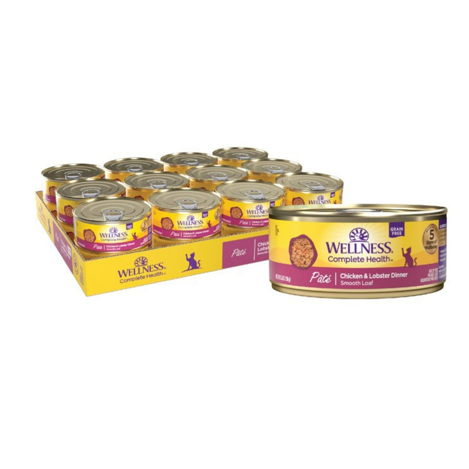 Wellness Cat Complete Health GF Chicken Lobster Pate, 5.5 oz 24 ct
