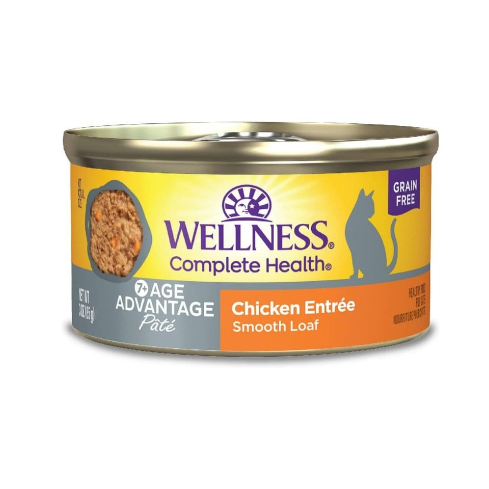 Wellness Complete Health Cat Age Advantage Wet Cat Food, Chicken Pate
