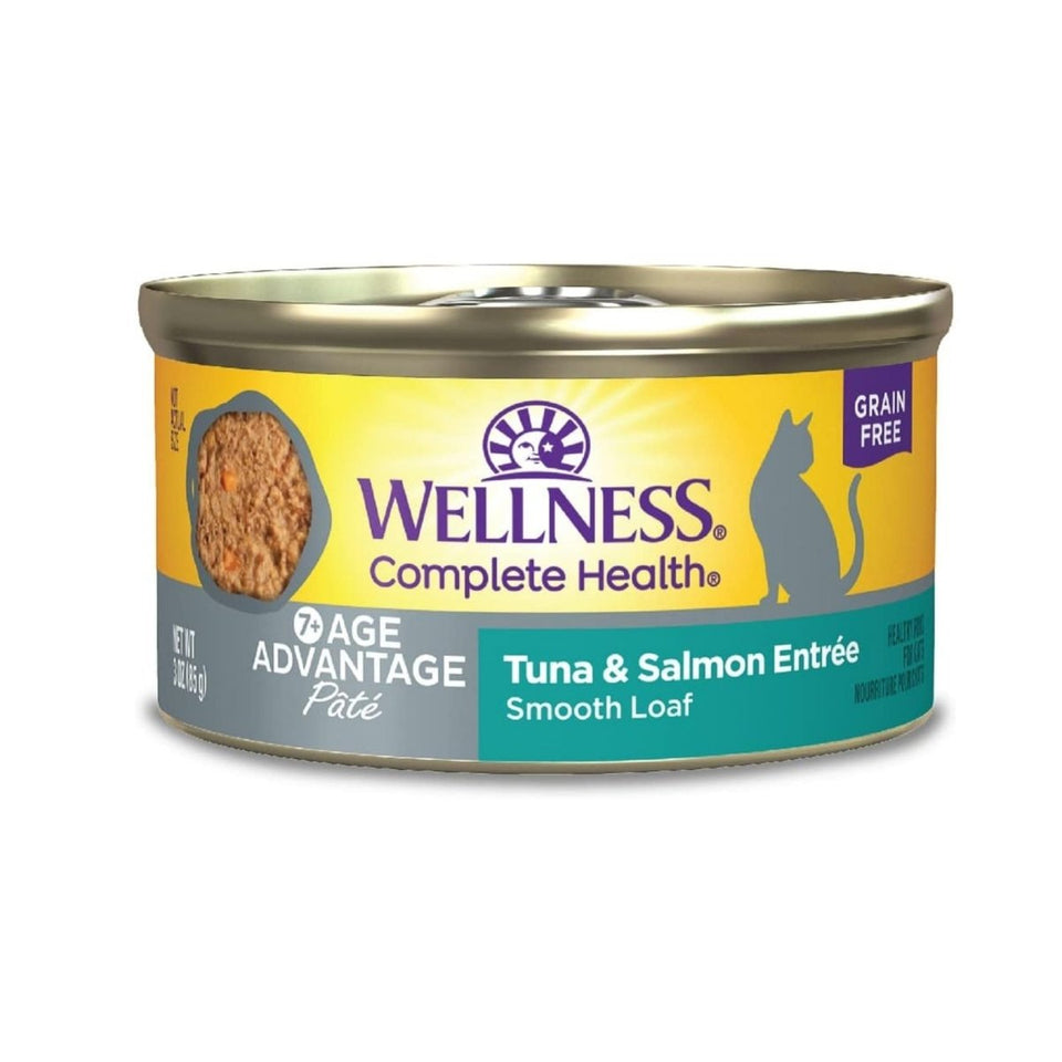 Wellness Complete Health GF Wet Senior Cat Food, Tuna & Salmon Pate
