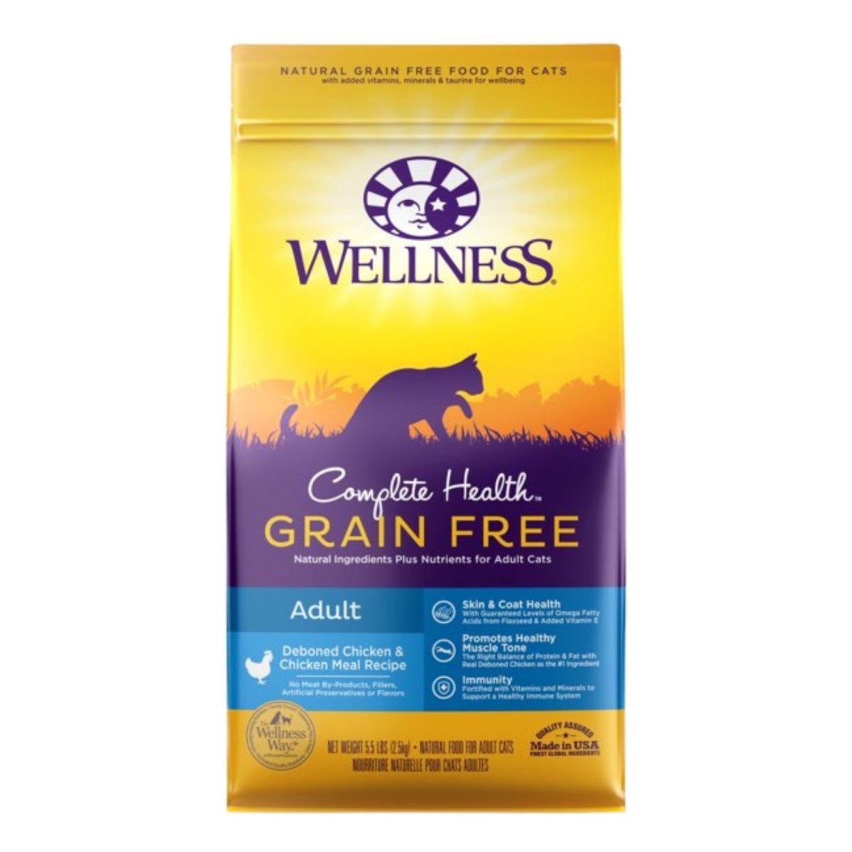 Wellness Complete Health Cat Grain - free Debone Chicken 5.5Lb Adult - Pets Perfect