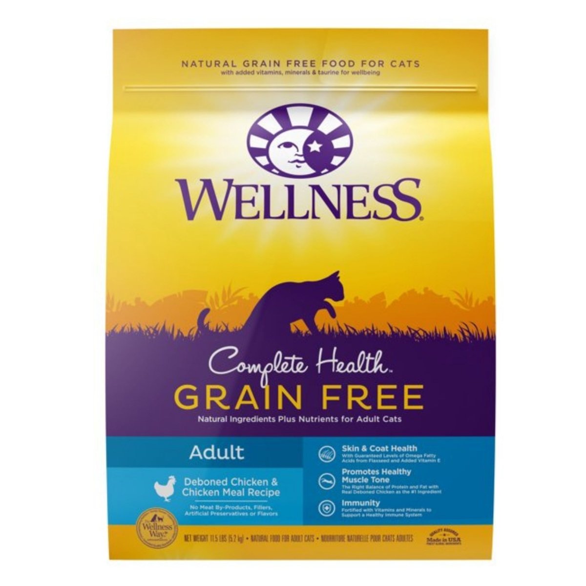 Wellness Complete Health Cat Grain - free Debone Chicken 11.5Lb - Pets Perfect