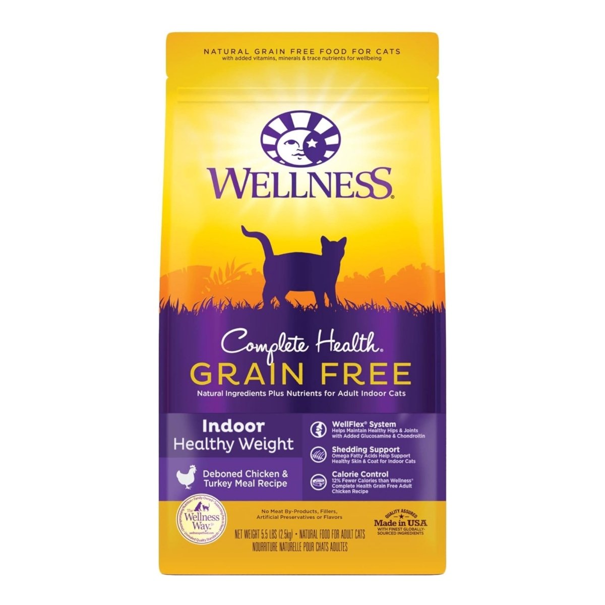 Wellness Cat Complete Health Indoor Healthy Weigt 5.5Lb Grain - free Chicken Turkey - Pets Perfect