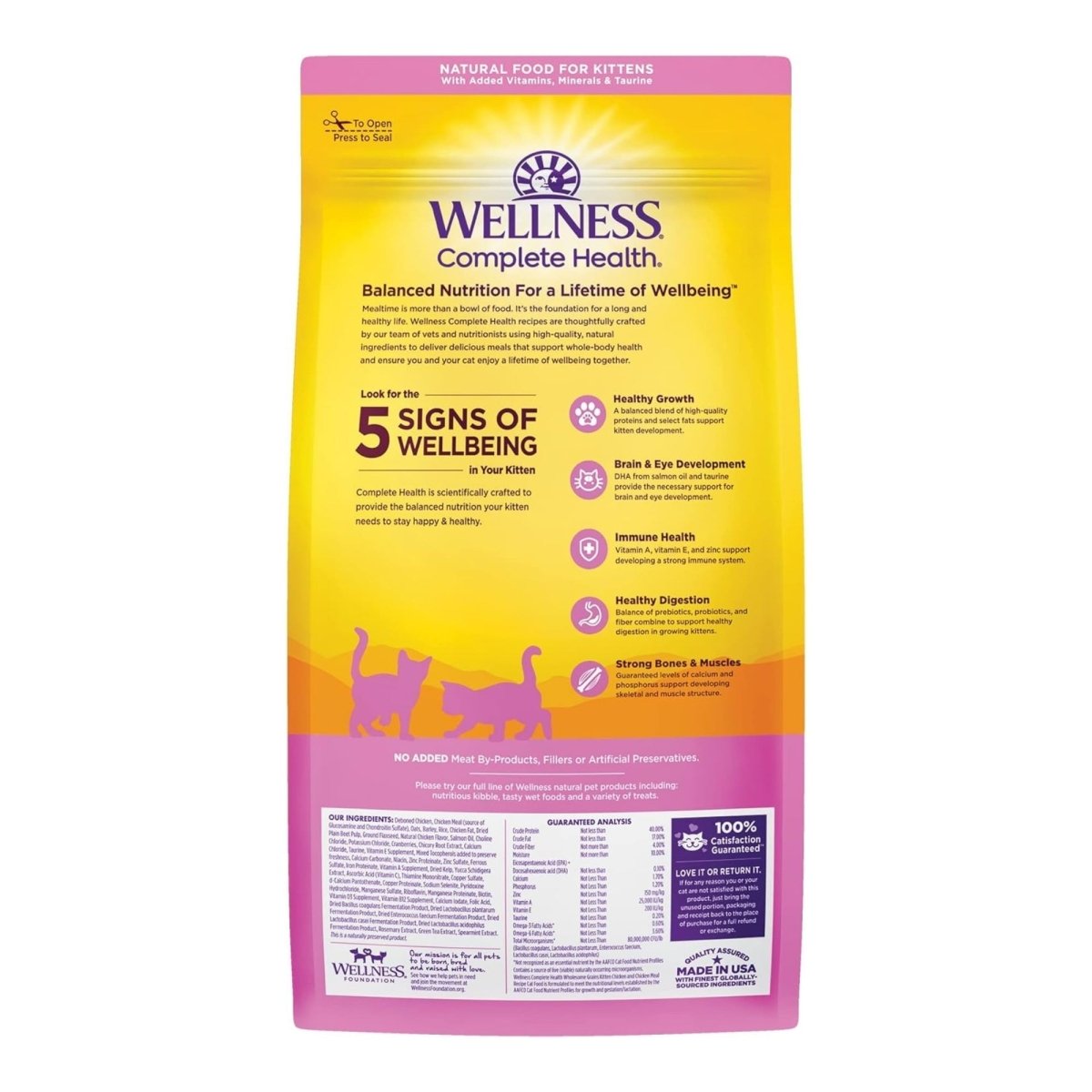 Wellness Complete Health Kitten Chicken & Rice 5Lb - Pets Perfect